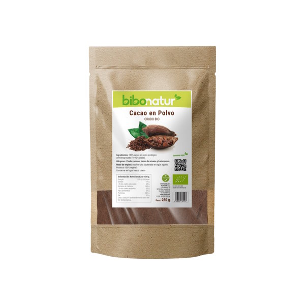 Cacao en polvo crudo Bio 250g - Bibonatur